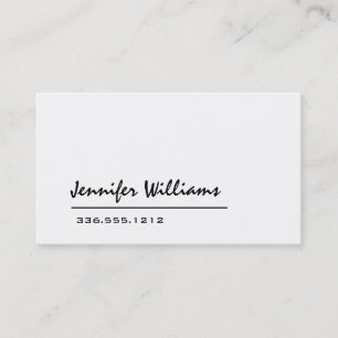 Schlichte Minimalistische Berufliche Business Card Visitenkarte