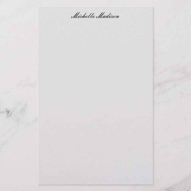 Schlichte Minimalistische moderne Handschriftkalli Briefpapier (Vorderseite)