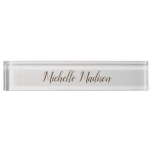 Schlichte Minimalistische moderne Handschriftkalli Namensplakette