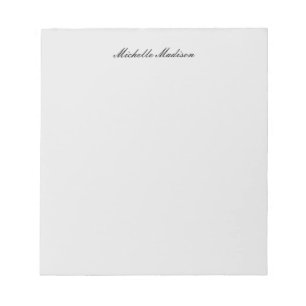 Schlichte Minimalistische moderne Handschriftkalli Notizblock