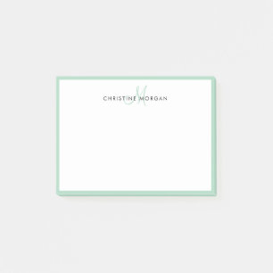 Schlichte minimalistische Monogramm-Bezeichnung Post-it Klebezettel