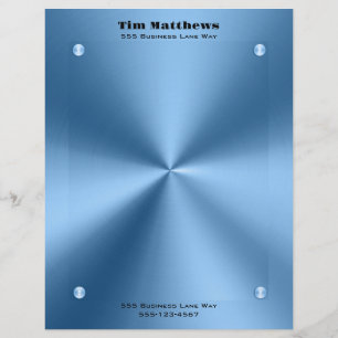 Schlichte, moderne blaue, minimalistische Buchstab Flyer