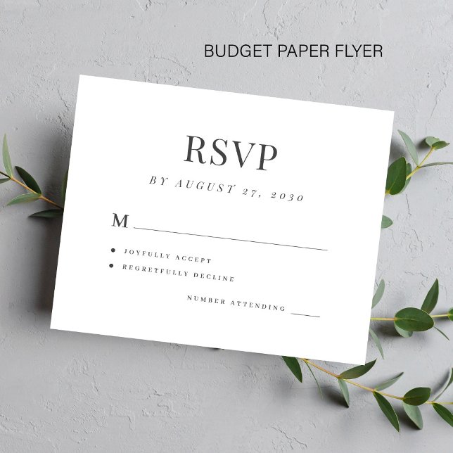 Schlichte moderne Hochzeit rsvp FLYER (Von Creator hochgeladen)