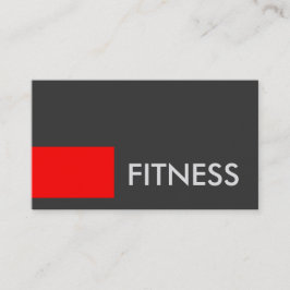 Schlichte Red Grau Fitness Trainer Sport Business  Visitenkarte