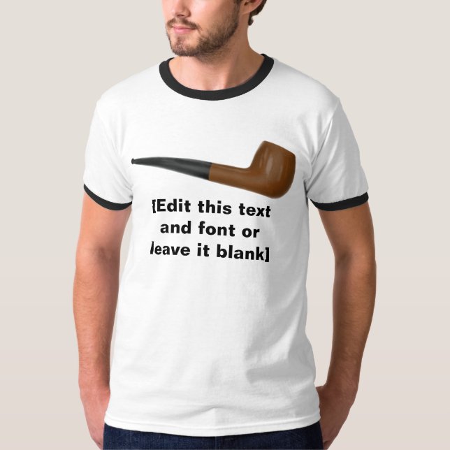 Schlichte Rohr-Schablone, kundengerechter Text T-Shirt (Vorderseite)
