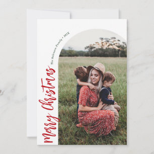 schlichte rote Weihnachtsfeiern Feiertagskarte