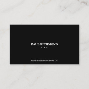 Schlichte saubere schwarze minimalistic visitenkarte