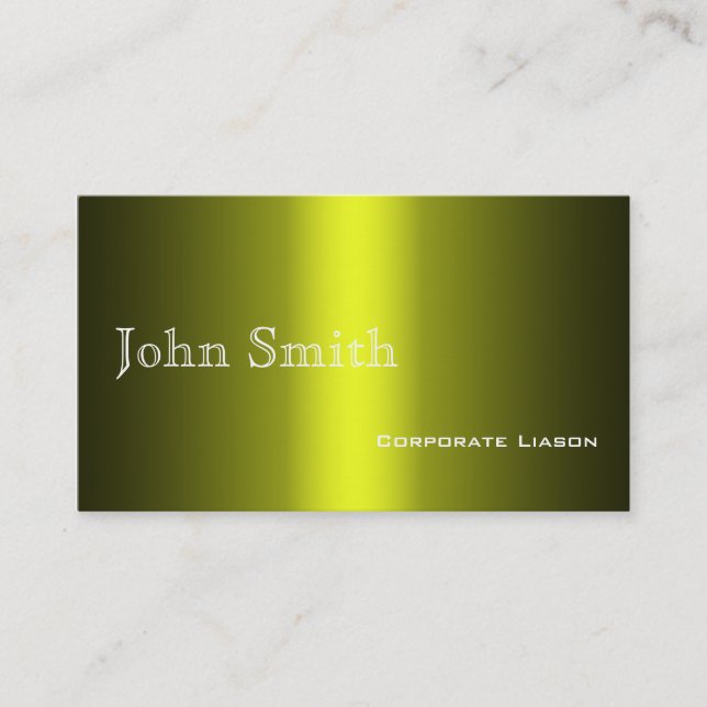 Schlichte Schattierungen von Beruflichen Goldkarte Visitenkarte (Vorderseite)