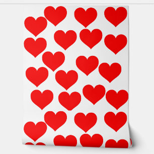 Schlichte, schöne Liebe mit roten Tapeten