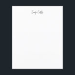 Schlichte Schwarz-weiße Minimalistische Kalligrafi Flyer<br><div class="desc">Einfaches weißes,  modernes,  minimalistisches Design. Diese Vorlage kann an alle beruflichen Beruf angepasst werden.</div>