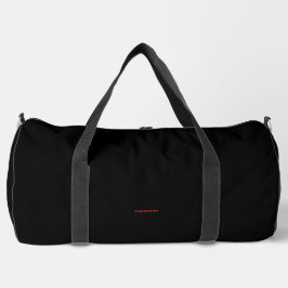 Schlichte schwarze Druckfarbe Nähen große Duffelta Duffle Bag