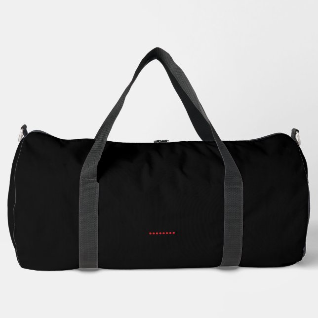 Schlichte schwarze Druckfarbe Nähen große Duffelta Duffle Bag (Vorderseite)