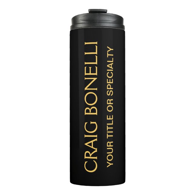 Schlichte Schwarzwaldfarben Moderne Minimalistisch Thermosbecher (Vorderseite)