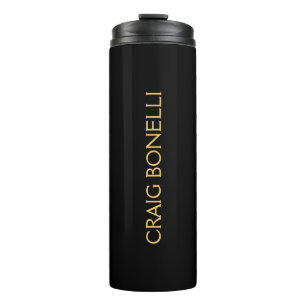 Schlichte Schwarzwaldfarben Moderne Minimalistisch Thermosbecher