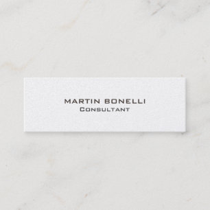 Schlichte Skinny Roundy Corner Business Card Mini Visitenkarte