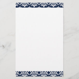 Schlichte Stationierung von Navy Blue und White Da Briefpapier