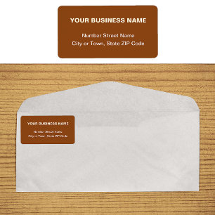 Schlichte Texte - Brown-Business-Address-Label Adressaufkleber