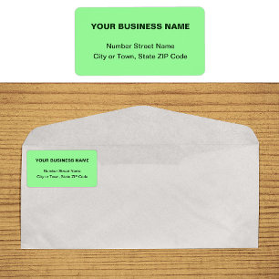 Schlichte Texte, Light Green Business Address Labe Adressaufkleber