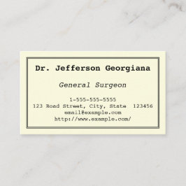 Schlichte u. grundlegende Geschäfts-Karte Visitenkarte