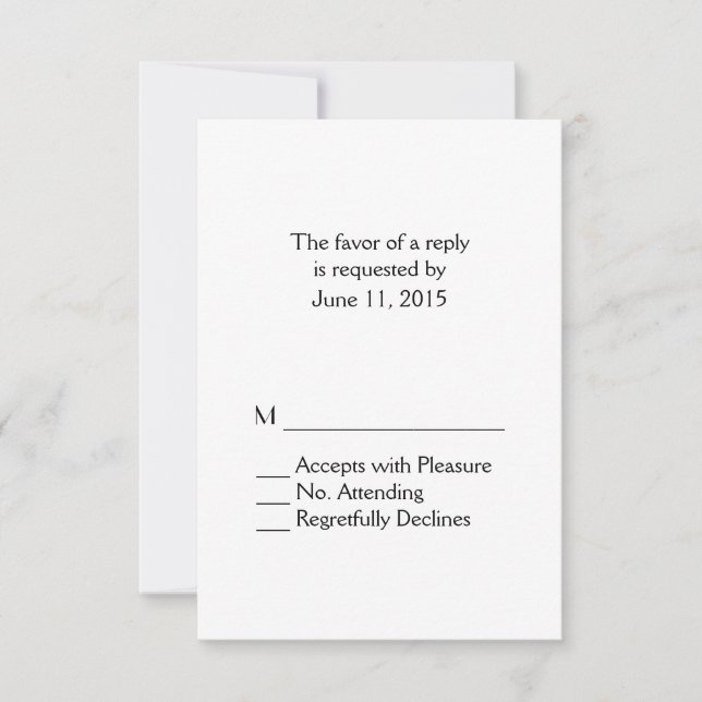 Schlichte UAWG RSVP Karte (Vorderseite)