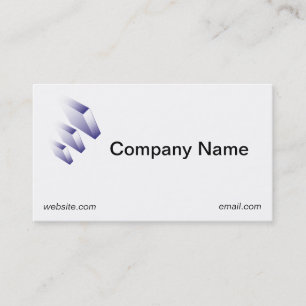 Schlichte und einfache Logo Blue Business Card Visitenkarte