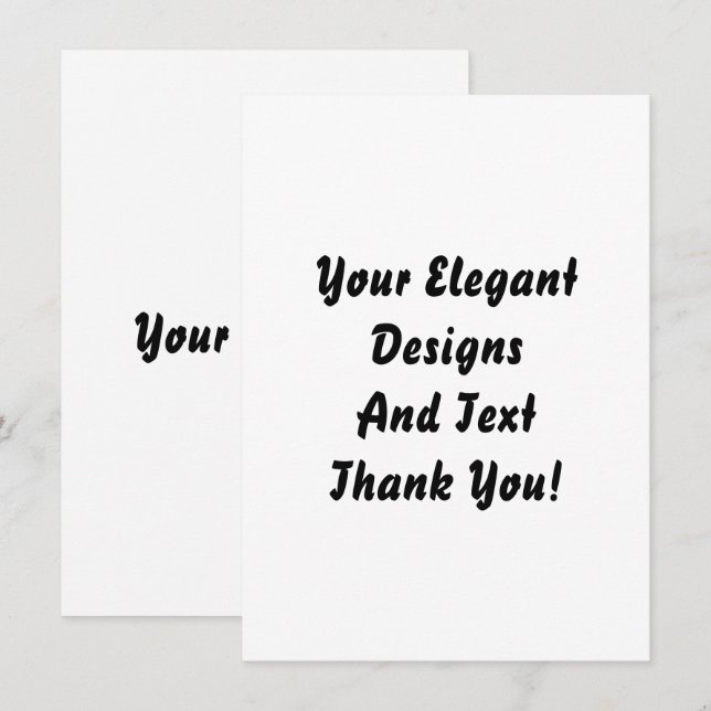 Schlichte und leere Hochzeitskarte und Party Einla Einladung (Vorne/Hinten)