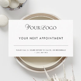 Schlichte Visitenkarte für das Logo hinzufügen Terminkarte