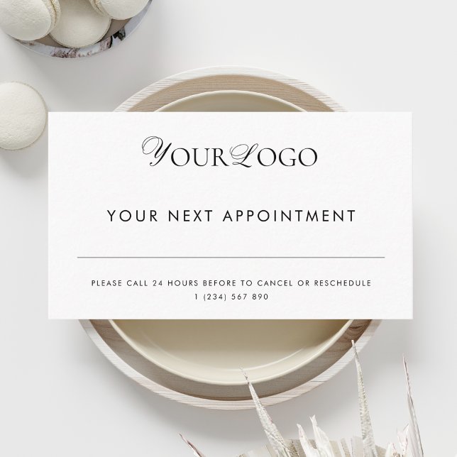 Schlichte Visitenkarte für das  Logo hinzufügen Terminkarte (Von Creator hochgeladen)