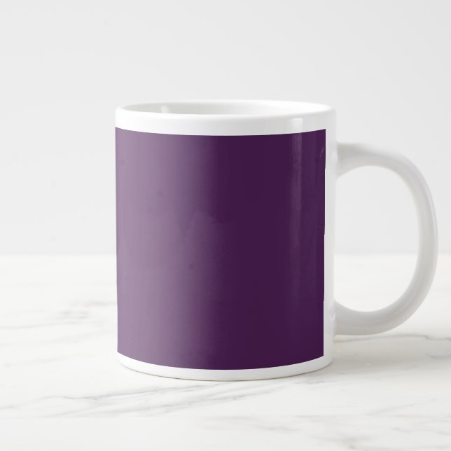 Schlichte Vollfarbe Mitternacht lila Jumbo-Tasse (Rechts)