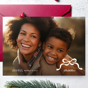 schlichte Weihnachtsbrust aus Foto Feiertagskarte