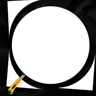 Schlichte weiße 24" Circle Template Blank Wedding Poster