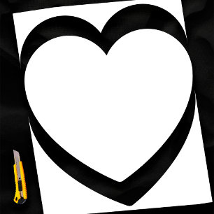 Schlichte weiße 24"-Liebe - Blankovorschau Poster