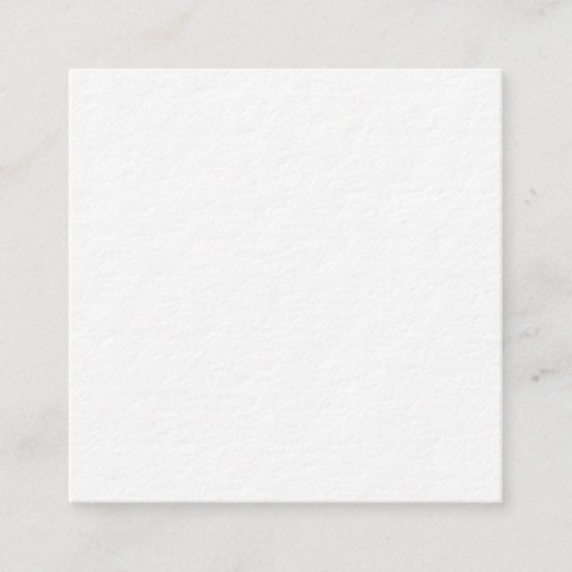 Schlichte weiße 2,5" x 2,5" Quadratzoll dicke Blan Begleitkarte (Vorderseite)