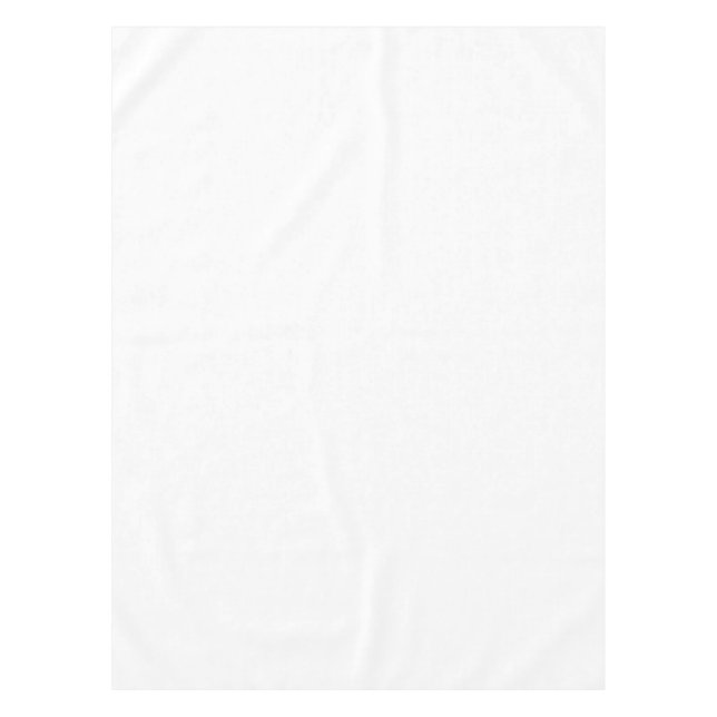 Schlichte weiße 52" x 70" Blanc Hochzeit Tischdecke (Vorderseite)