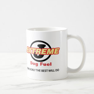 Schlichte weiße Hundebrennstoff-Kaffee-Tasse des Kaffeetasse
