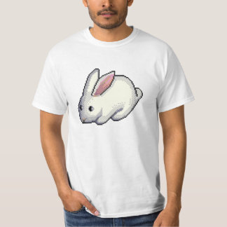 Schlichte weiße Kaninchen T-Shirt