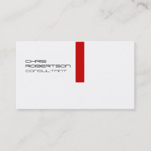 Schlichte White Blue Attractive Business Card Visitenkarte