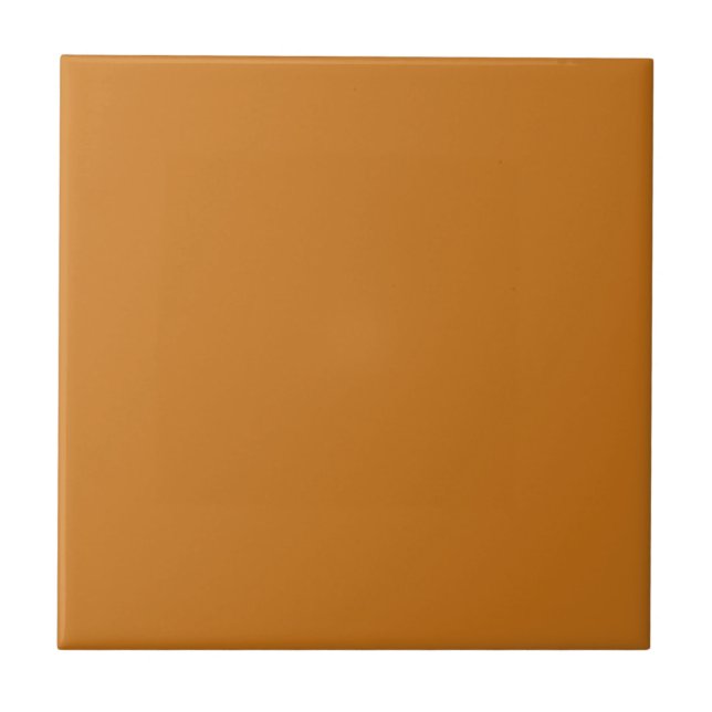 Schlichte Zimtfarben Orange Braune Farbtafel Fliese (Vorderseite)