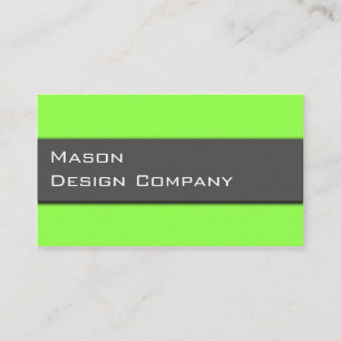 Schlichte Zwei-Tone-Limone und graue Stilkarte Visitenkarte