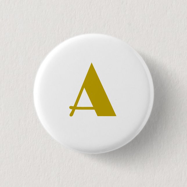 Schlichter Anfangsbuchstabe für einfarbiges Monogr Button (Vorderseite)