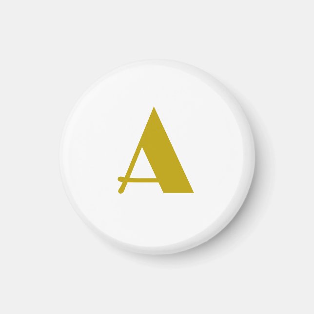 Schlichter Anfangsbuchstabe für einfarbiges Monogr Magnet (Vorne)