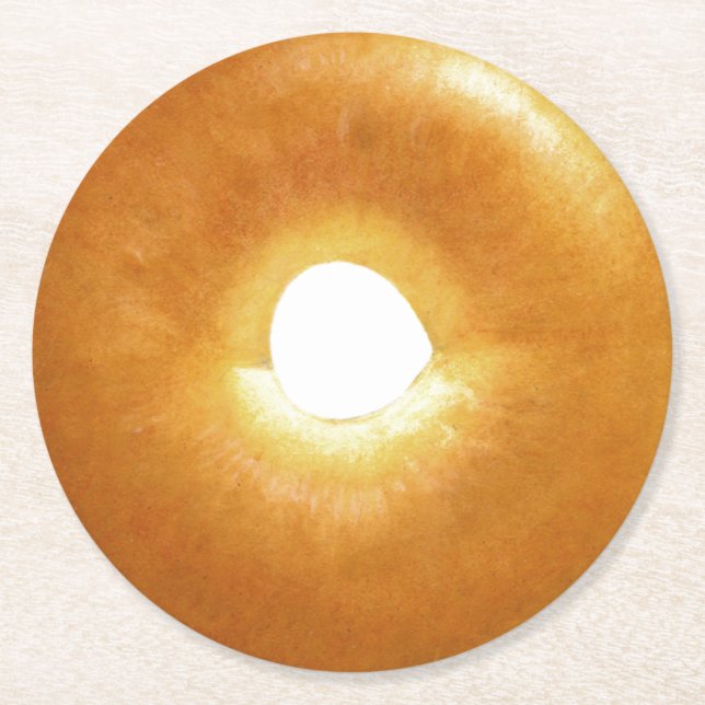 Schlichter Bagel Round Untersetzer (Vorderseite)