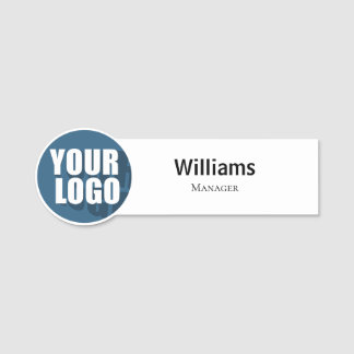 Schlichter, benutzerdefinierter Logomitarbeiter Ma Namensschild