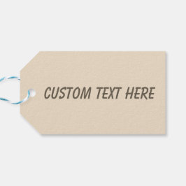 Schlichter Champagner in fester Farbe Geschenkanhänger