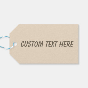 Schlichter Champagner in fester Farbe Geschenkanhänger