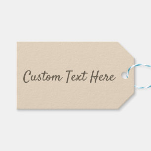 Schlichter Champagner in fester Farbe Geschenkanhänger