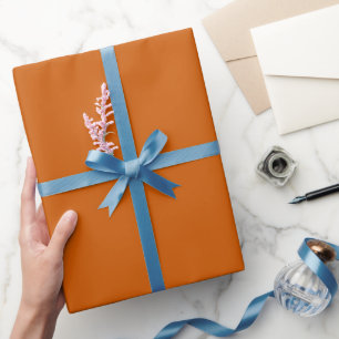 Schlichter dunkler, orangefarbener Farbton Geschenkpapier