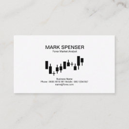 Schlichter einfacher sauberer Börse-DiagrammForex Visitenkarte