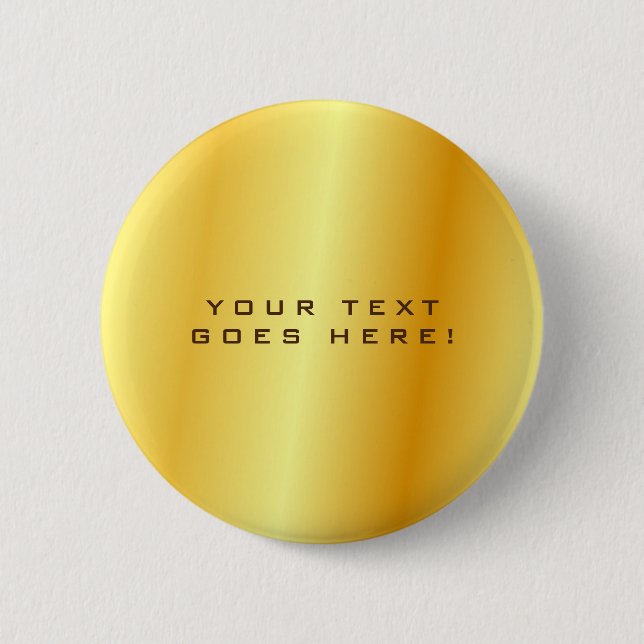 Schlichter, einzigartiger goldener Hintergrund Button (Vorderseite)