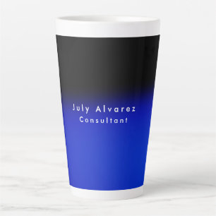Schlichter eleganter Name Schwarz Minimalistisch Milchtasse